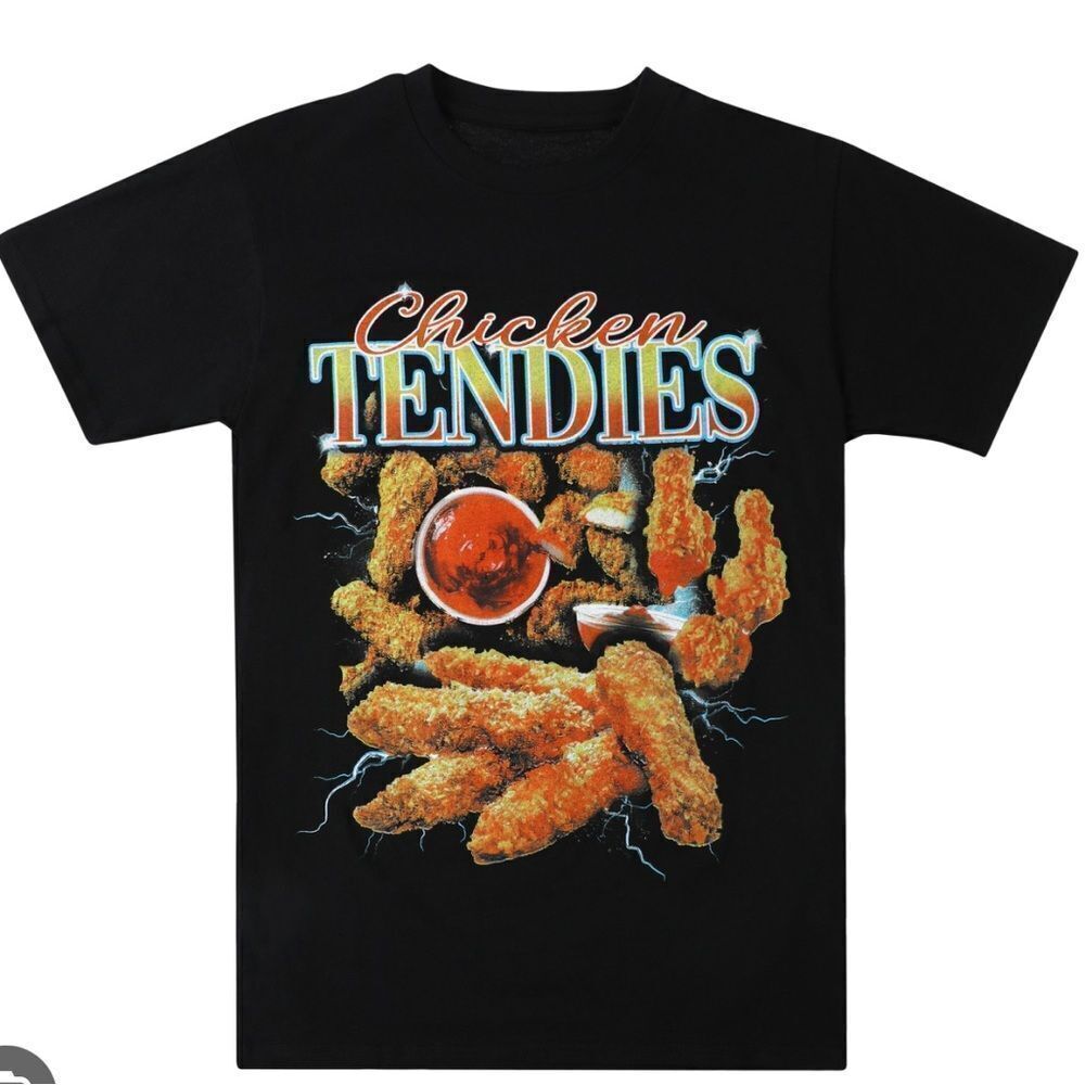 Black Chicken Tendies Graphic T-Shirt - BRAND NEW - Size Medium